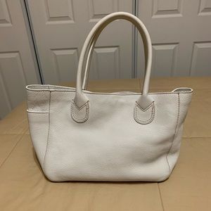 Unisa white leather handbag